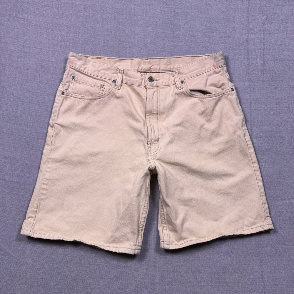 Vintage Levi Strauss Co 550 Relaxed Fit Tan Denim‎ Shorts Mens Size 36